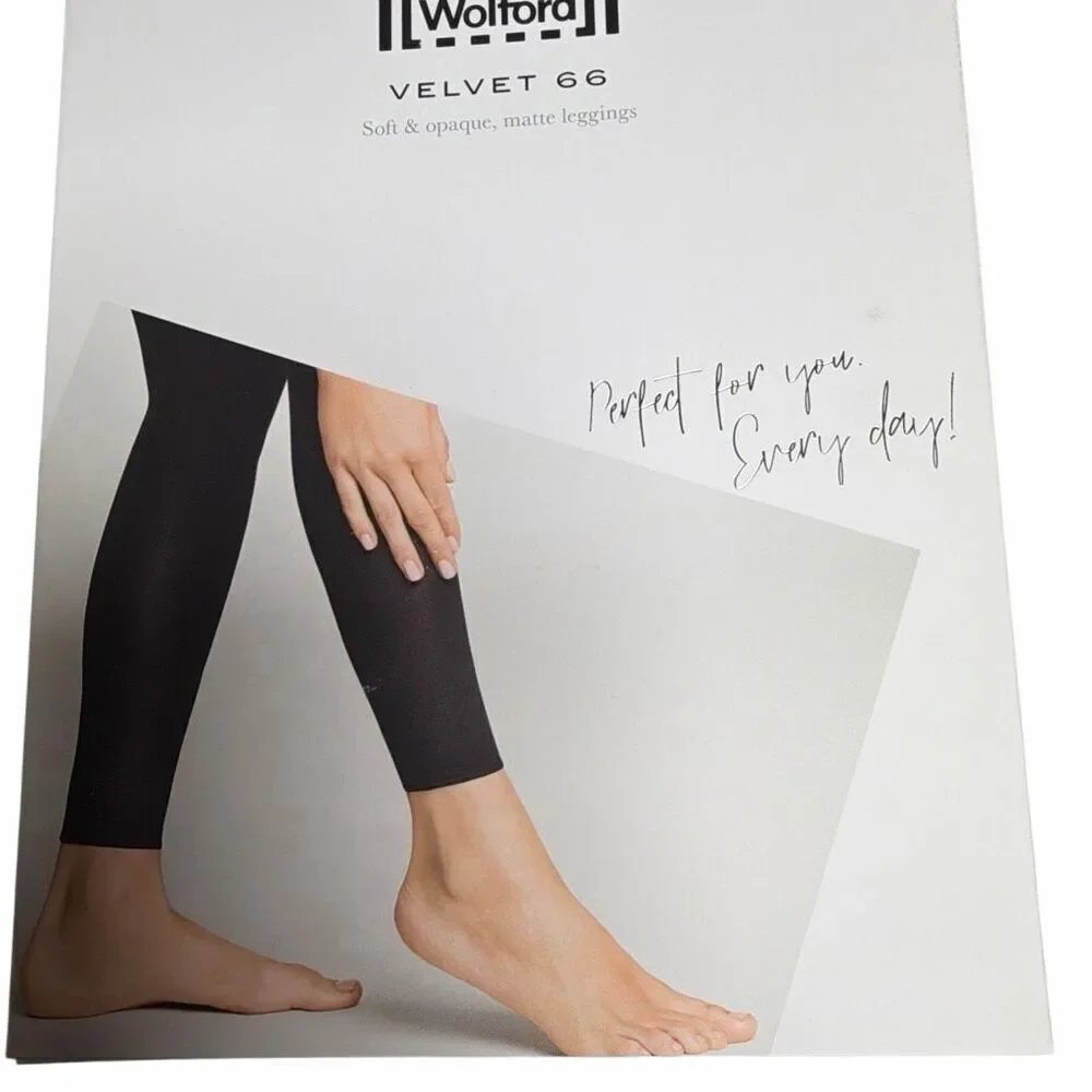 NWT Wolford Velvet 66 Matte Leggings Denim Blue – Luxe Opaque Everyday Essential